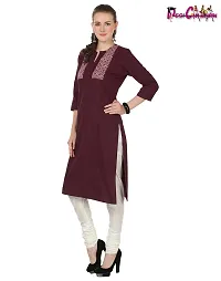 DESI CHHOKRI Women Cotton A-Line Kurti (DC_05_MRN-XL)-thumb1