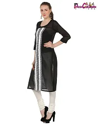 DESI CHHOKRI Women Cotton A-Line Kurti (DC_01_BLK-L)-thumb1