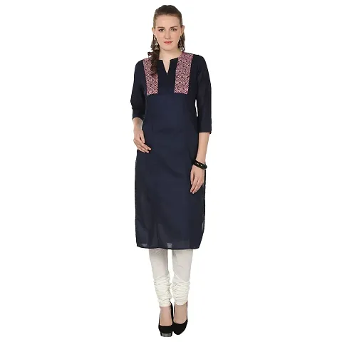 DESI CHHOKRI Women A-Line Kurti (DC_05_N.BLU-XL)