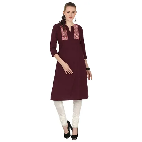 DESI CHHOKRI Women A-Line Kurti (DC_05_MRN-L)