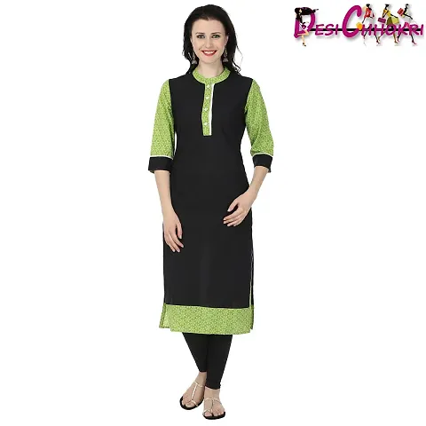 Stylish Cotton A-Line Printed Kurta