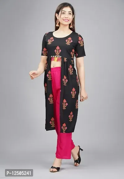 Beautiful Viscose Rayon Kurta Pant Set For Women-thumb0