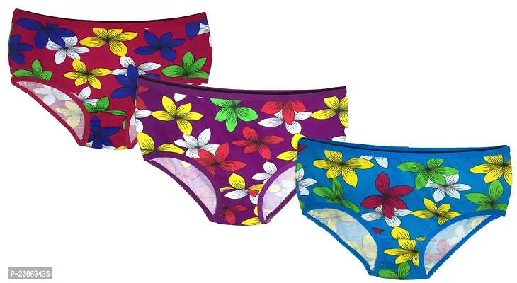 Buy TOUCHLINE Women's Cotton Floral Print Brief Panty.(Pack of 3) Online In  India At Discounted Prices