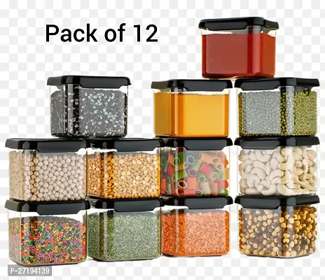 Air Tight Plastic Storage Containers For Kitchen Set Of 12