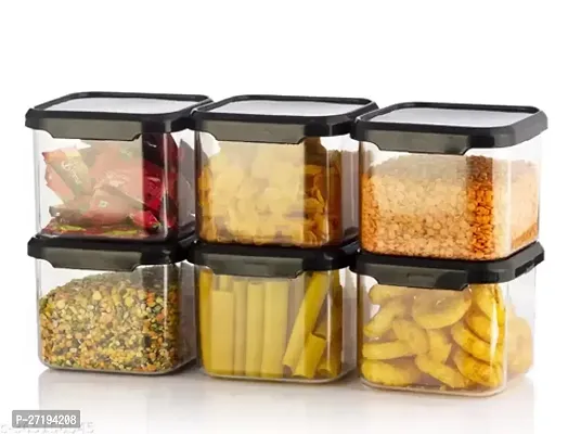 Air Tight Plastic Storage Containers For Kitchen Set Of 6