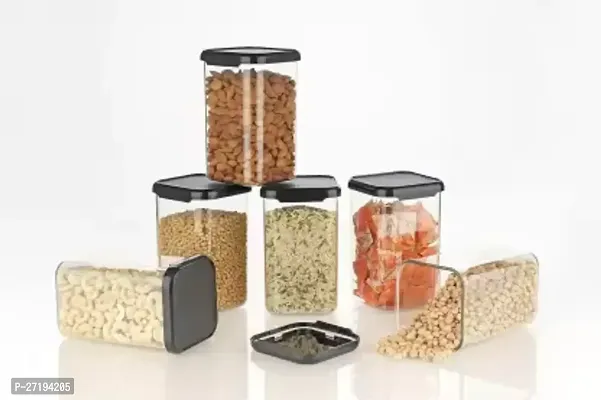 Air Tight Plastic Storage Containers For Kitchen Set Of 6