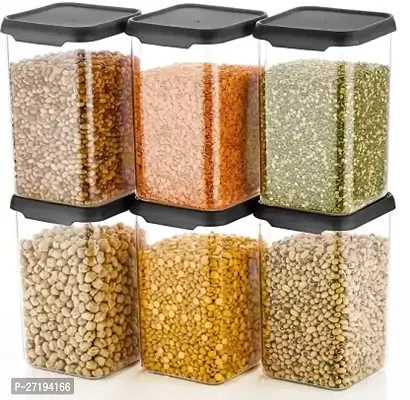 Air Tight Plastic Storage Containers For Kitchen Set Of 6