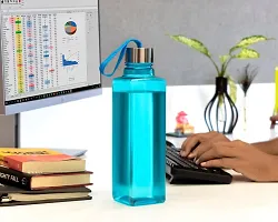 1L Premium Square Water Bottle For Home, Fridge, School, Office, Gym, Water bottle (Pack of 03)-thumb3