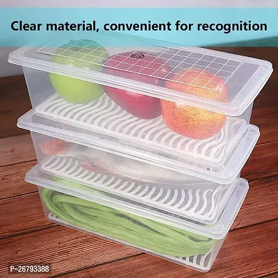 kitchen Plastic Fridge Container - 1500 ml (Pack Of 04)-thumb5