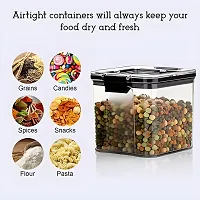 Multipurpose Plastic kitchen Transparent Airtight Containers Set 700ml Pack of 4-thumb2