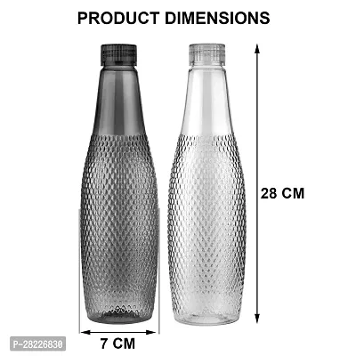 Water Bottle For Daily Use - 1 Liter Each (Clear) Pack of 6-thumb3