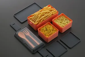 Trendy Lunch Box with Spoon and Fork (1500 ml)-thumb1