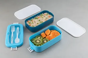 Trendy Bento Lunch Box with Spoon and Fork  --thumb1