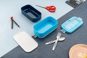 Trendy Bento Lunch Box with Spoon and Fork  --thumb2