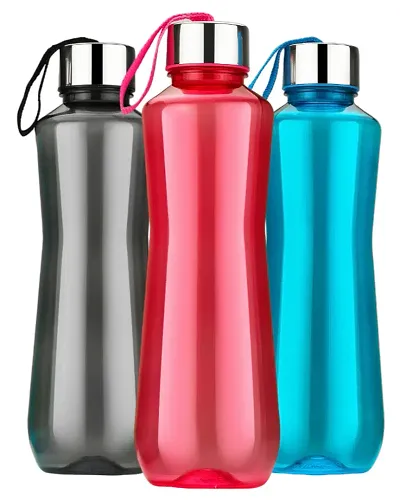 1000ml Water Bottles, 1 Litre Each, Set of 3, Multicolour | BPA Free | Leak Proof | Office Bottle | Gym Bottle | Home | Kitchen | Travel Bottle | Hiking | Treking Bottle | Reusable Bottle