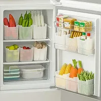 Useful Plastic Fridge Organizer with Removable Drain Plate 6 Boxes-thumb2