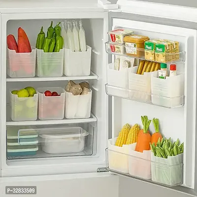 Useful Plastic Fridge Organizer with Removable Drain Plate 6 Boxes-thumb3