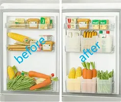 Useful Plastic Fridge Organizer with Removable Drain Plate 6 Boxes-thumb1