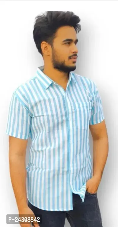 Stylish Fancy Khadi Cotton Casual Shirts For Men Pack Of 1-thumb0