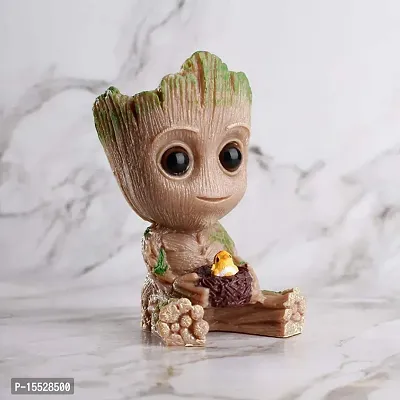 Marvel Avengers Infinity War Pot Baby Groot Wooden Look Tree Flowerpot Cum Pen Container- Tree Man Baby Groot-thumb4