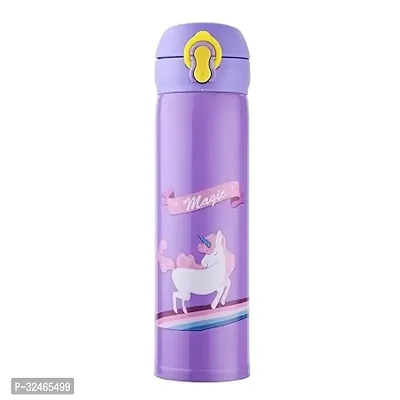 TRIBBO BPA- Free Unicorn cartoon Printed Stainless Steel Insulated Sipper Water Bottle For Girls / Flask For Kids , School / Wonderful Water Bottle For Kids / Unicorn Magic Water Bottle For Kids(500ml-thumb0