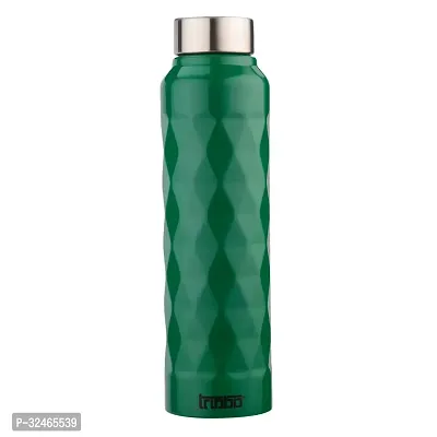 TRIBBO Stainless Steel Water Bottle 1 litre, Water Bottles For Fridge, School,Gym,Home,office,Boys, Girls, Kids, Leak Proof(GREEN,SIPPER CAP, SET OF 1, 1000 ML Model-Diamond)-thumb0