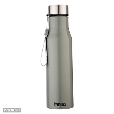 TRIBBO Stainless Steel Water Bottle 1 litre, Water Bottles For Fridge, School,Gym,Home,office,Boys, Girls, Kids, Leak Proof(GREY,1000 ML,SIPPER CAP, SET OF 1, Model-Diana)-thumb0