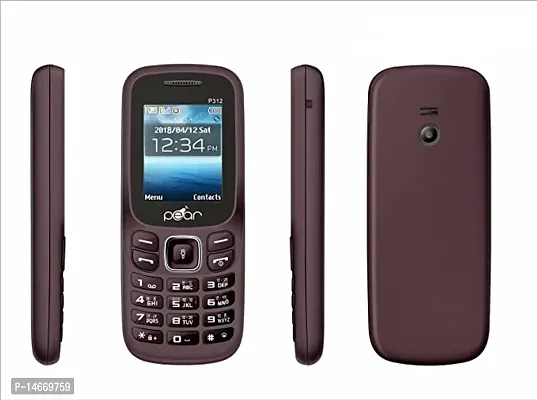 MTR PEAR P312 (Maroon) Phone with 1.8 INCH Display,1100 MAH Battery,Contains Many Indian Language,Basic Keypad Phone-thumb0