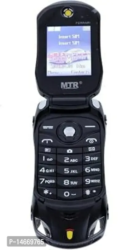 MTR Car Design Keypad Flip Phone with Dual Sim (Black)