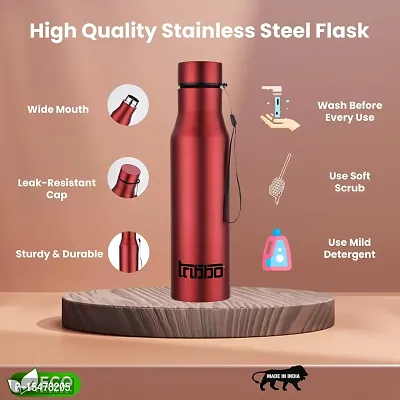 Classy Stainless Steel Water Bottle 1000 ml, Pack of 1-thumb2