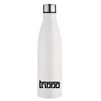 TRIBBO Stainless Steel Water Bottle 1 litre, Water Bottles For Fridge, School,Gym,Home,office,Boys, Girls, Kids, Leak Proof(WHITE,STEEL CAP, PACK OF 2, 1000 ML Model-Cola)-thumb3