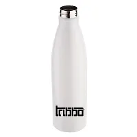 TRIBBO Stainless Steel Water Bottle 1 litre, Water Bottles For Fridge, School,Gym,Home,office,Boys, Girls, Kids, Leak Proof(WHITE,STEEL CAP, PACK OF 2, 1000 ML Model-Cola)-thumb4