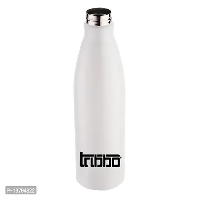 TRIBBO Stainless Steel Water Bottle 1 litre, Water Bottles For Fridge, School,Gym,Home,office,Boys, Girls, Kids, Leak Proof(WHITE,STEEL CAP, PACK OF 2, 1000 ML Model-Cola)-thumb5