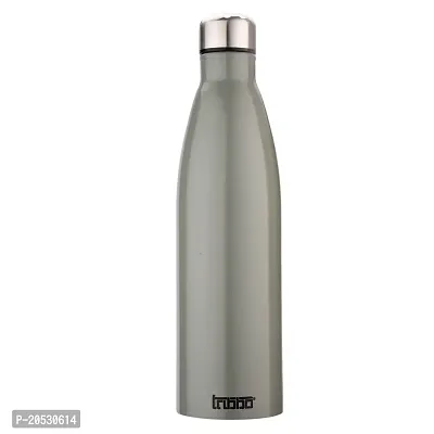 TRIBBO Stainless Steel Water Bottle 1000 ML, Water Bottles For Fridge, School,Gym,Home,Boys, Girls, Kids, Leak Proof(GREY,STEEL CAP, SET OF 1, 1000 ML Model-Cola)
