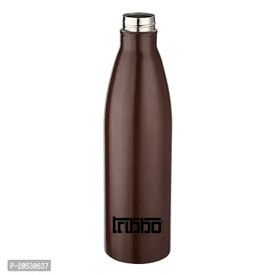 TRIBBO Stainless Steel Water Bottle 1000 ML, Water Bottles For Fridge, School,Gym,Home,Boys, Girls, Kids, Leak Proof(BROWN,STEEL CAP, SET OF 1, 1000 ML Model-Cola)-thumb3