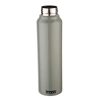 TRIBBO Stainless Steel Water Bottle 1 litre, Water Bottles For Fridge, School,Gym,Home,office,Boys, Girls, Kids, Leak Proof(GREY,SIPPER CAP, SET OF 1, 1000 ML,MODEL NAME-STRAIGHT)-thumb1