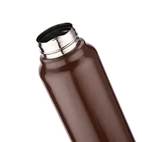 TRIBBO Stainless Steel Water Bottle 1 litre, Water Bottles For Fridge, School,Gym,Home,office,Boys, Girls, Kids, Leak Proof(BROWN,SIPPER CAP, SET OF 1, 1000 ML,MODEL NAME-STRAIGHT)-thumb1