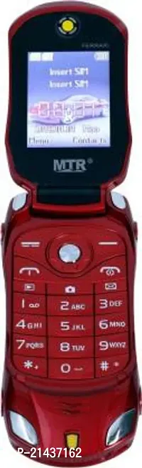 MTR CAR Shaped Dual SIM Mobile Phone (Red) Design-Ferrari,1100thinsp;mAh Battery,1.77 inches Display,Dual Sim Phone,MP3/MP4 Player,Fm Radio,Voice Call Recording