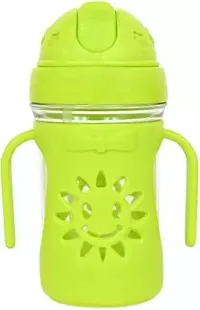 TRIBBO Spill-Proof Baby Sipper Cup 400ml With Soft Straw Water Bottle for Drinking(PACK OF 2,MULTICOLOUR)-thumb3