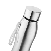 INDICRAFT Stainless Steel Water Bottle 1 litre, Water Bottles For Fridge, School,Gym,Home,office,Boys, Girls, Kids, Leak Proof(SILVER,1000 ML, SET OF 1, Model-DIANA )-thumb2