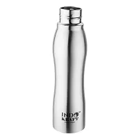 INDICRAFT Stainless Steel Water Bottle 1 litre, Water Bottles For Fridge, School,Gym,Home,office,Boys, Girls, Kids, Leak Proof(SILVER,1000 ML, SET OF 1, Model-DIANA )-thumb1