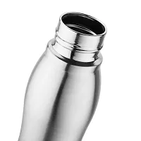 INDICRAFT Stainless Steel Water Bottle 1 litre, Water Bottles For Fridge, School,Gym,Home,office,Boys, Girls, Kids, Leak Proof(SILVER,1000 ML, SET OF 1, Model-DIANA )-thumb3