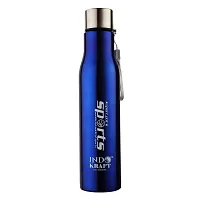 INDICRAFT Stainless Steel Water Bottle 1 litre, Water Bottles For Fridge, School,Gym,Home,office,Boys, Girls, Kids, Leak Proof(PACK OF 1,MULTICOLOUR,1000 ML, SET OF 1, Model-Diana)-thumb2