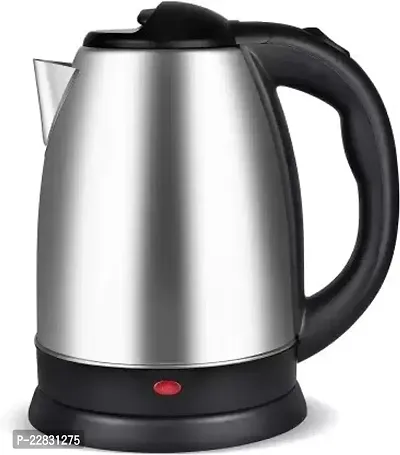 INDIKRAFT Electric Kettle With Stainless Steel Body, Used For Boiling Water, Making Tea And Coffee, Instant Noodles, Soup Etc. 1800 Watts (Silver, 2 liter)  INDIKRAFT Electric Kettle 2 Litre Design fo-thumb0