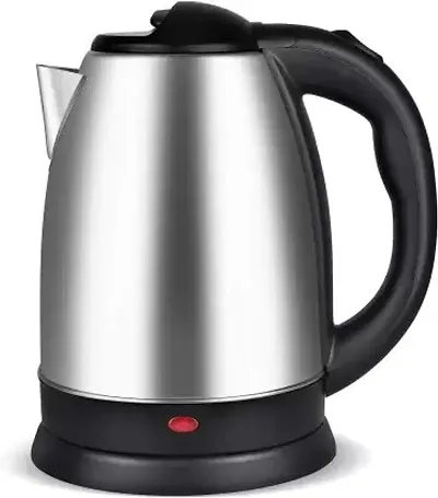 INDIKRAFT Electric Kettle With Stainless Steel Body, Used For Boiling Water, Making Tea And Coffee, Instant Noodles, Soup Etc. 1800 Watts (Silver, 2 liter)  INDIKRAFT Electric Kettle 2 Litre Design fo