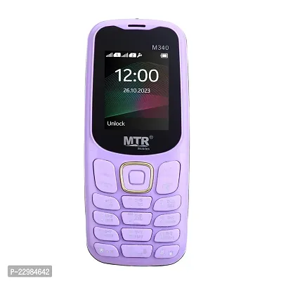 MTR M340(Purple) Phone with 1.77 INCH Display,1100 MAH Battery,Contains Many Indian Language,Vibration-thumb0