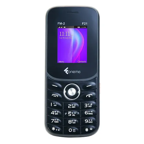 ONEME F21 (Black) Phone with 1.8 INCH Display,1100 MAH Battery,Contains Many Indian Language,Basic Keypad Phone