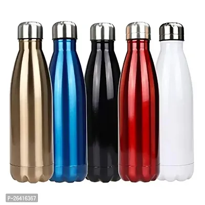 TRIBBO Stainless Steel Double Walled Vacuum Flask/Water Bottle, 24 Hours Hot and Cold, 1000 ml, MULTICOLOR (Steel,1000 ML)