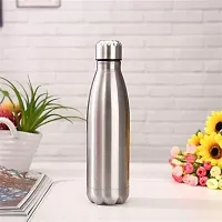 TRIBBO Stainless Steel Double Walled Vacuum Flask/Water Bottle, 24 Hours Hot and Cold, 500 ml, Multicolor (Steel,500 ML)-thumb2