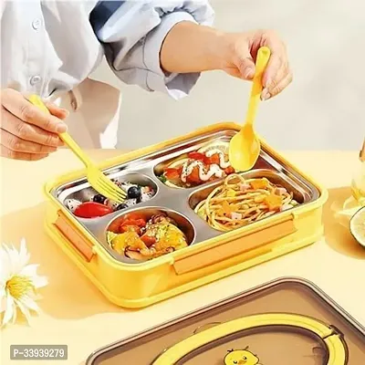 TRIBBO  Lunch Box Thermal Stainless Steel Insulation Box Tableware Set Portable Lunch Containers for Kid Adult Student Children Keep Food Lunch Box for School Office (Ben Duck Lunch Box)-thumb2